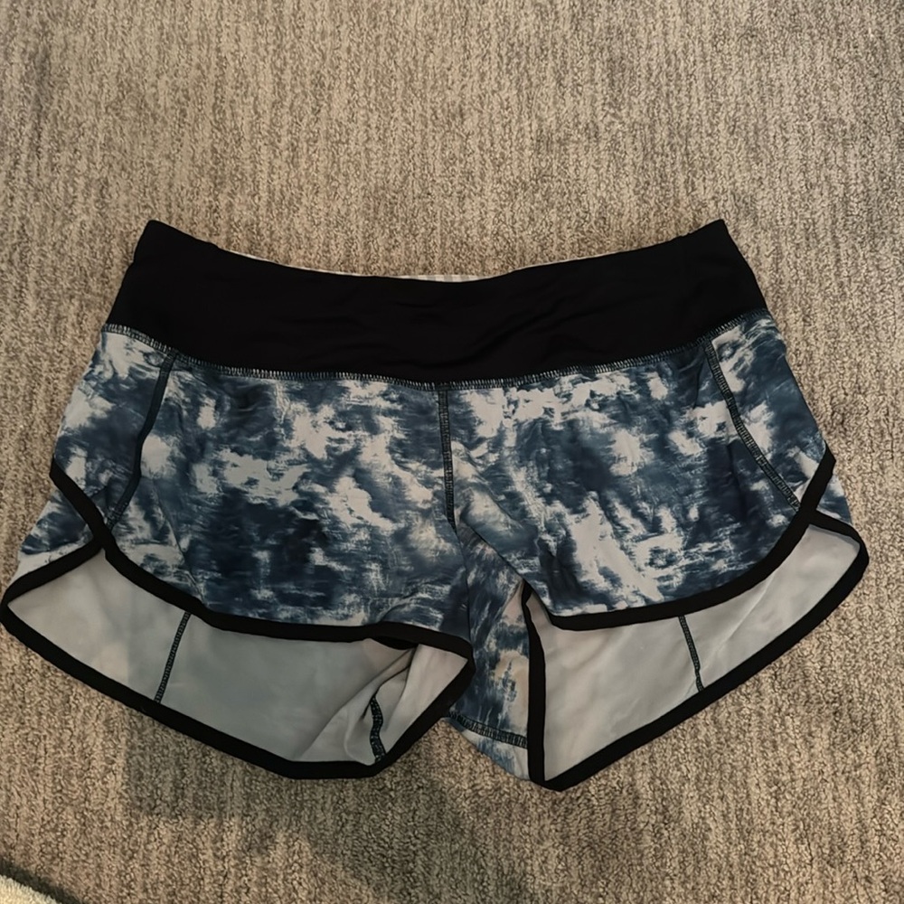 Blue and white Lulu shorts
